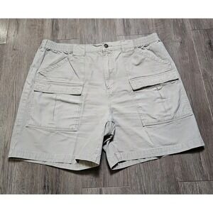 Cabela's Men's Waist 40 Trail Cargo Shorts Tan 6" Inseam  Hiking  6 Pockets 1351
